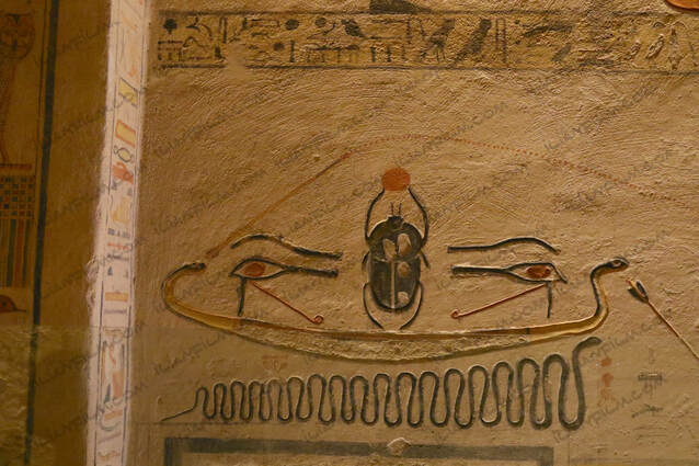 Scarab in tomb