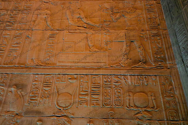 Hieroglyphs at Philae temple
