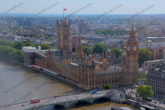 The houses of parliament from the eye